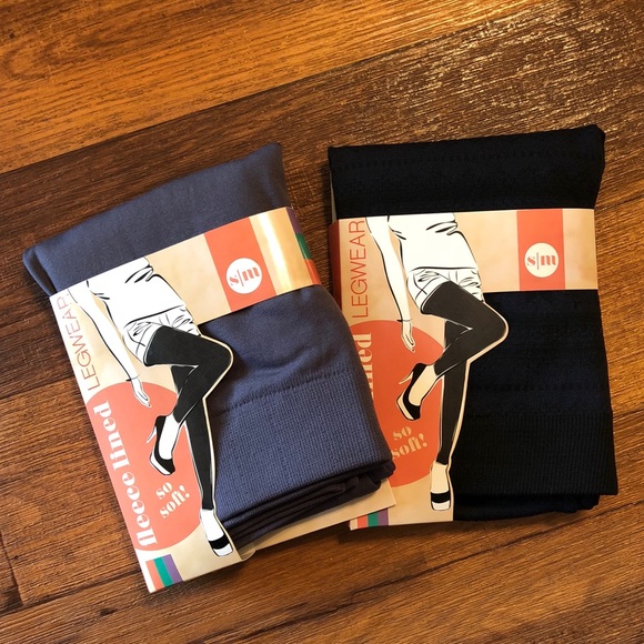 Gray, Black, Holiday fleece lined leggings! - Picture 2 of 5